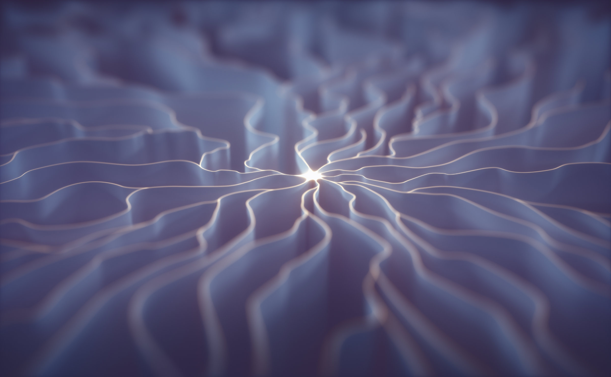 3D illustration. Concept of artificial neuron. The dendrite of an axon, slender projection of a nerve cell.